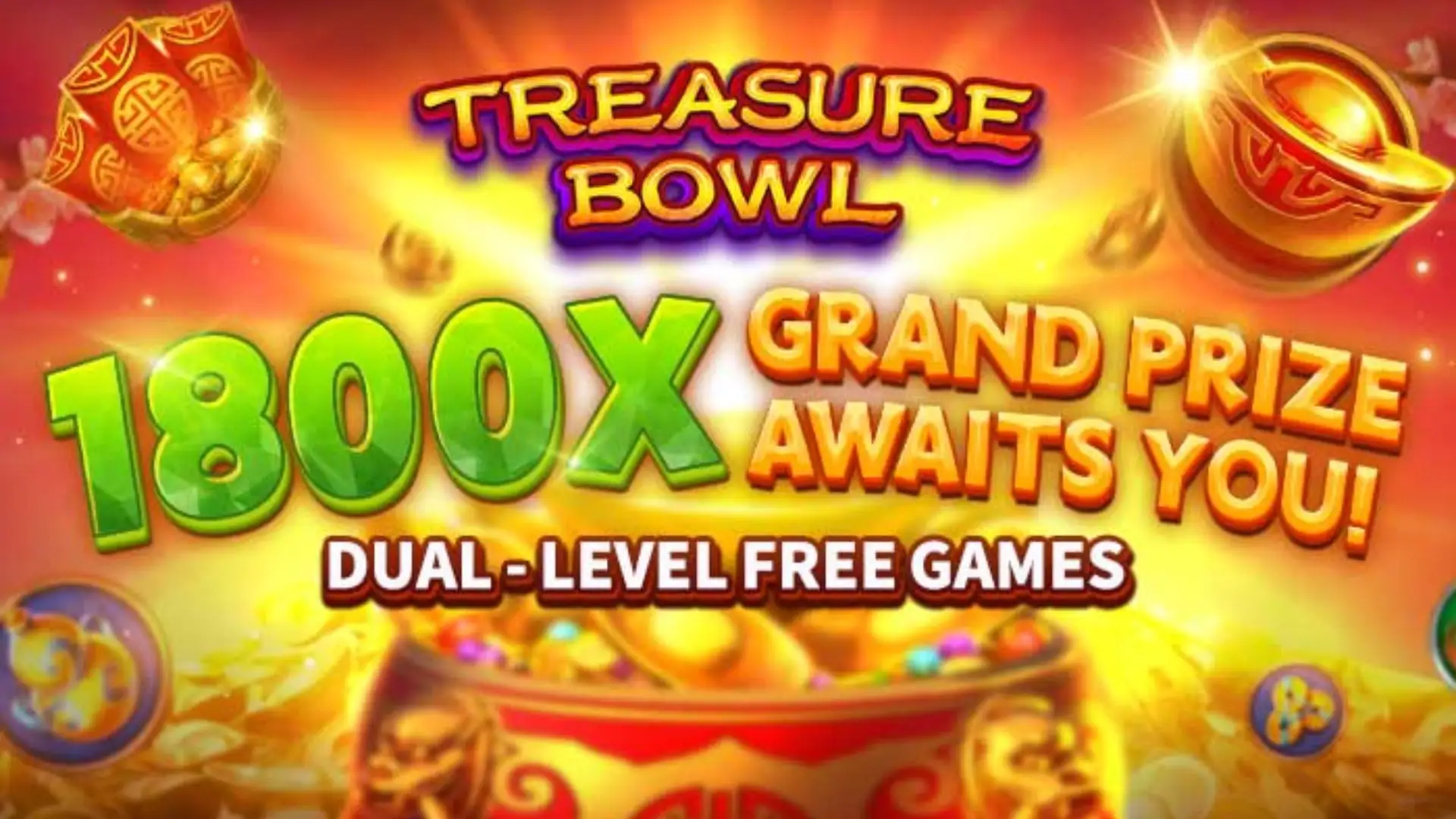 Multiplicadores Treasure Bowl aa123 - 7777x Máximo com Tigela Dourada